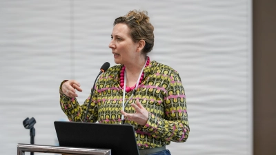 Rechtsprofessorin Dr. Susanne Nothhafft hielt einen Vortrag zur Istanbul-Konvention. (Foto: Landratsamt Ansbach/Fabian Hähnlein)