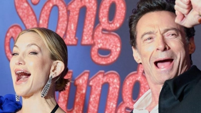 Hugh Jackman und Kate Hudson waren in Berlin. (Foto: Annette Riedl/dpa)