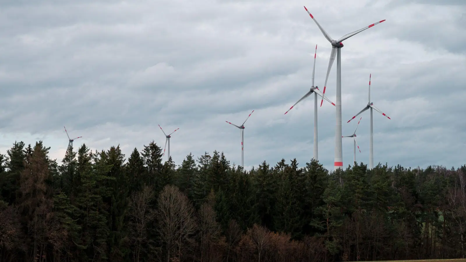 Mit mehr Windrädern könnte auch in Bayern viel mehr erneuerbare Energie gewonnen werden. Doch noch stockt der Ausbau. (Archivbild) (Foto: Daniel Vogl/dpa)