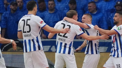 Hertha setzte sich zuhause deutlich gegen Rostock durch. (Foto: Soeren Stache/dpa)