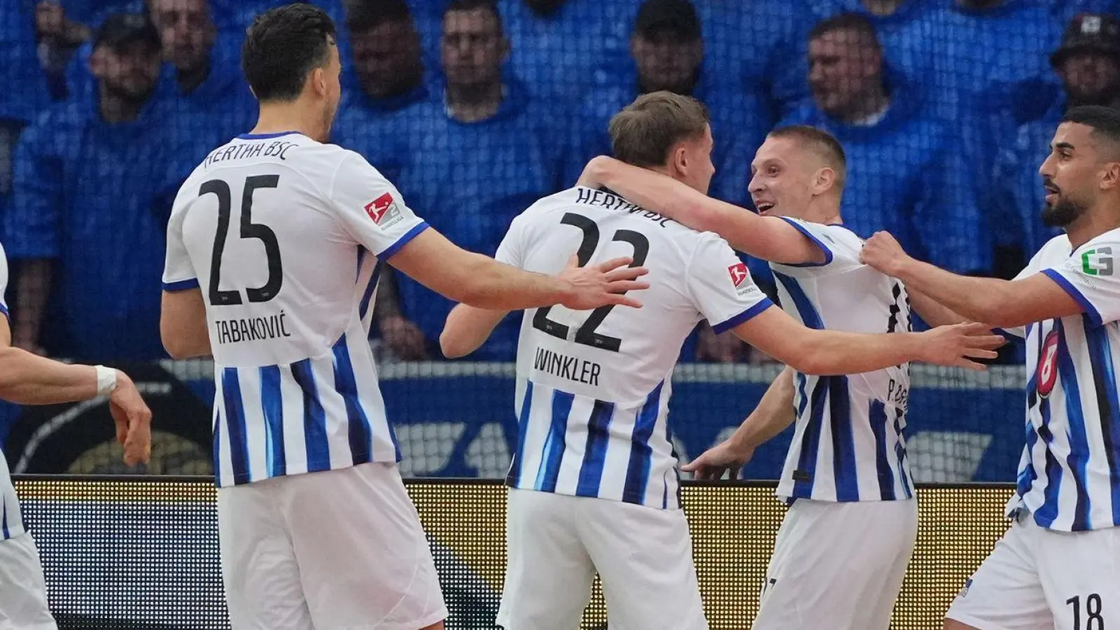 Hertha setzte sich zuhause deutlich gegen Rostock durch. (Foto: Soeren Stache/dpa)