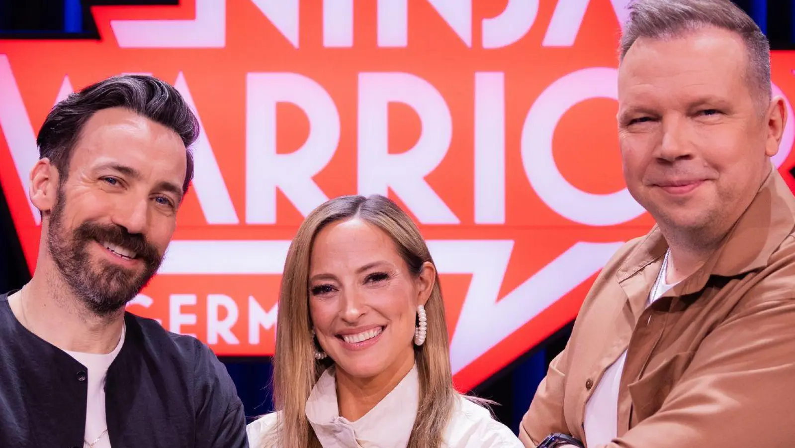 Das neue „Ninja Warrior Germany“-Team: Jan Köppen, Anna Fleischhauer und Wolff Fuss. (Foto: A3508 Rolf Vennenbernd/dpa)