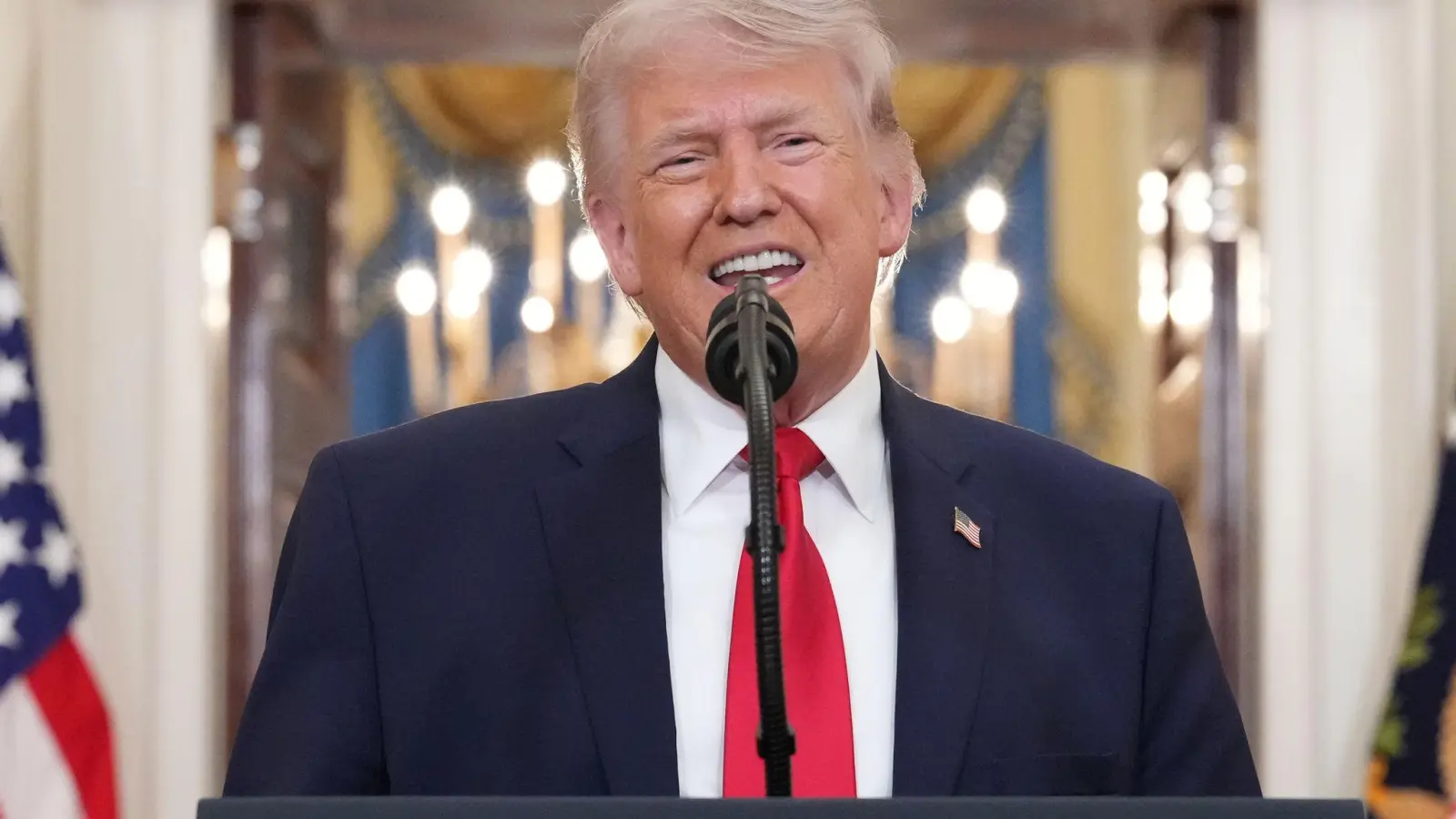 Trump kündigt neue Zölle an (Archivbild). (Foto: Alex Brandon/AP Pool/AP/dpa)