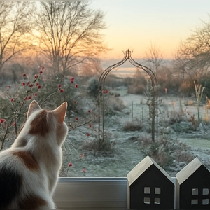 Die Katze bleibt heute lieber im Haus - gesehen in Wörnitz (Foto: Klaus Killian)