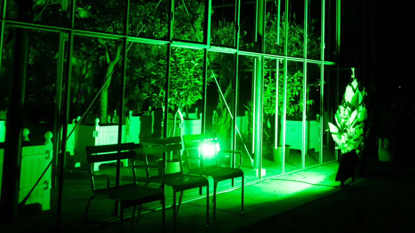 In vielen Ecken Ansbachs sind grüne Lichtelemente zu finden. (Foto: Evi Lemberger)