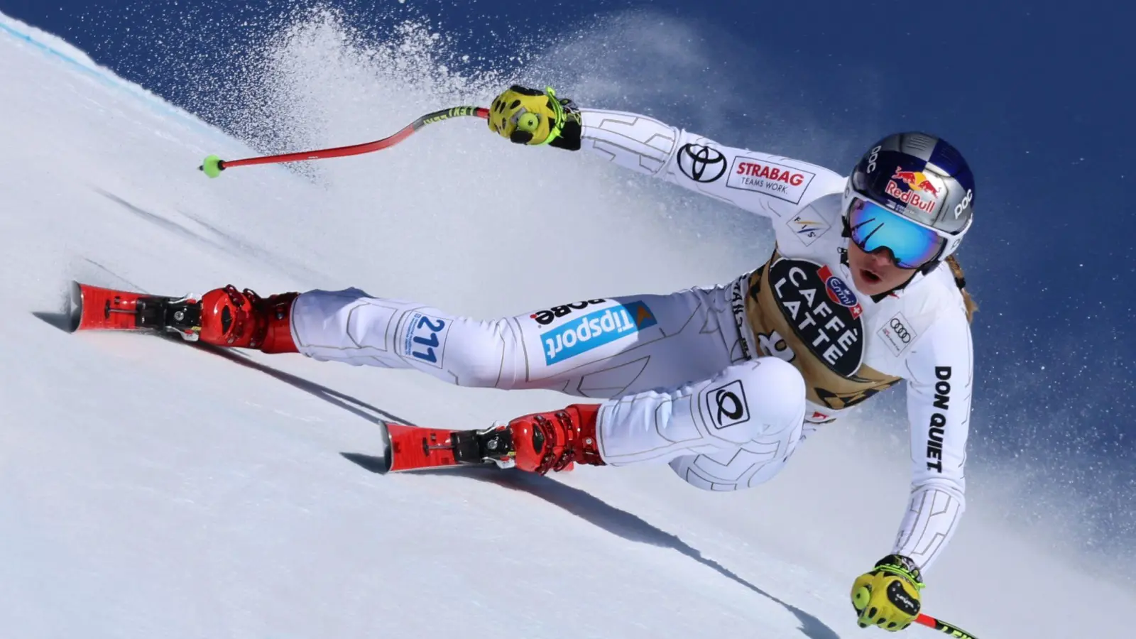 Gewann die Abfahrt in Crans-Montana: Ester Ledecka. (Foto: Marco Trovati/AP/dpa)