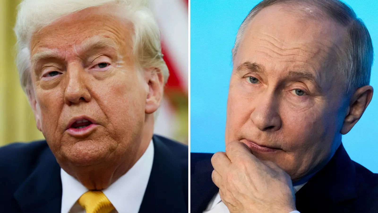 Trump hat mit Putin über das umstrittene iranische Atomprogramm gesprochen - und bringt dessen Einmischung in die Gespräche darüber ins Spiel. (Illustration) (Foto: Pavel Bednyakov/AP/Pool via AP/dpa)