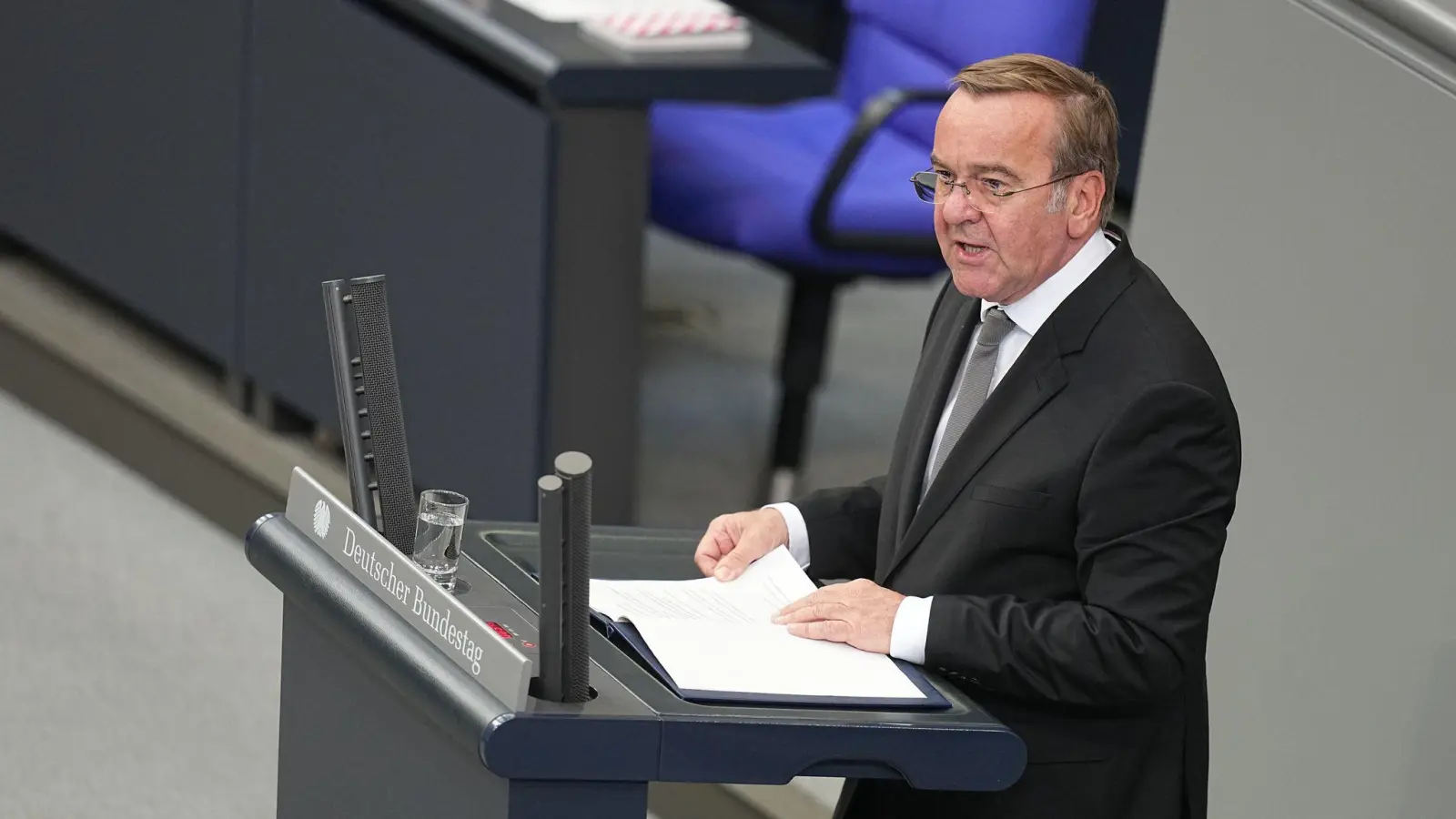 „Putin will uns, Putin will die Nato-Mitgliedstaaten provozieren“, sagt Boris Pistorius.  (Foto: Michael Kappeler/dpa)