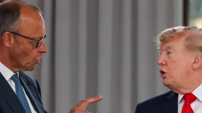 Der Kanzler stellt klar: Die von Trump verwendeten Zahlen für die Militärausgaben sind veraltet. (Archivbild) (Foto: Christian Hartmann/Pool Reuters/dpa)