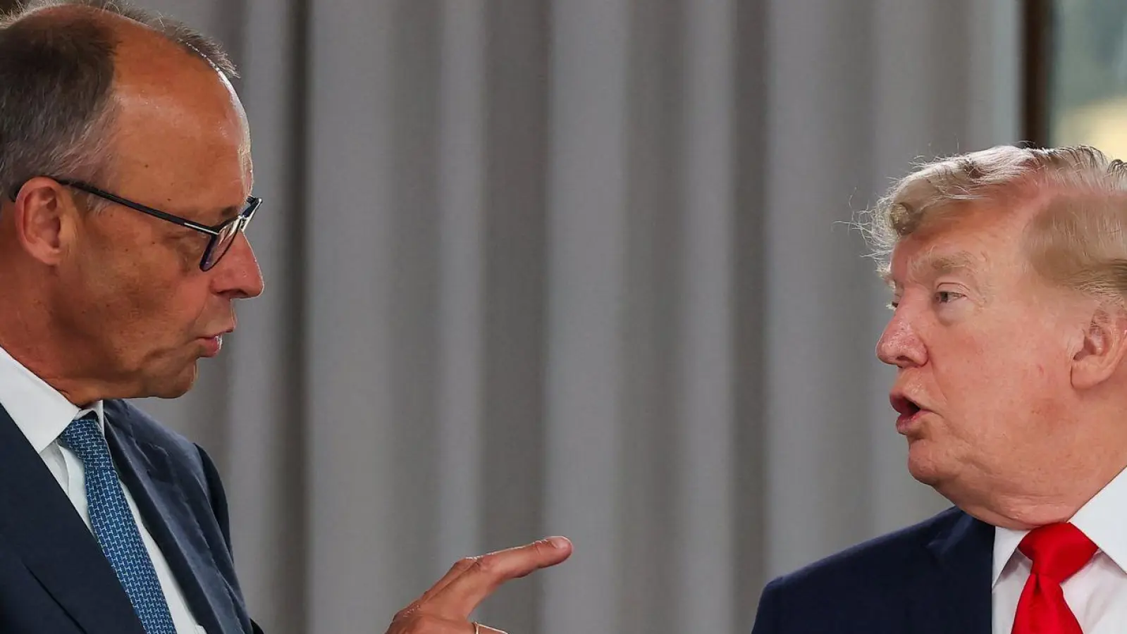 Der Kanzler stellt klar: Die von Trump verwendeten Zahlen für die Militärausgaben sind veraltet. (Archivbild) (Foto: Christian Hartmann/Pool Reuters/dpa)