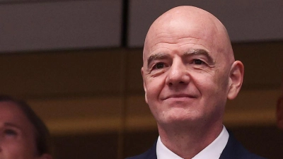 FIFA-Präsident Gianni Infantino steht in der Kritik. (Archivbild) (Foto: Sam Hodde/AP/dpa)