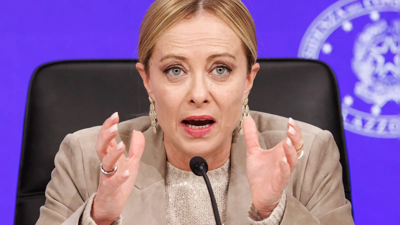 Italiens rechte Ministerpräsidentin Giorgia Meloni treibt den Umbau der Justiz voran. (Archivbild) (Foto: Roberto Monaldo/LaPresse/AP/dpa)