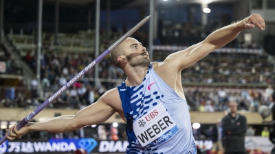 Speerwerfer Julian Weber hat seine gute Form im WM-Jahr bestätigt. (Foto: Jean-Christophe Bott/KEYSTONE/dpa)