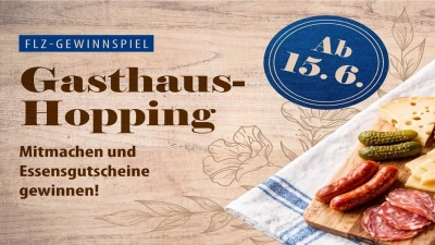 Täglich einen Verzehrgutschein für ein regionales Gasthaus gewinnen: ab dem 15. Juni 2026.