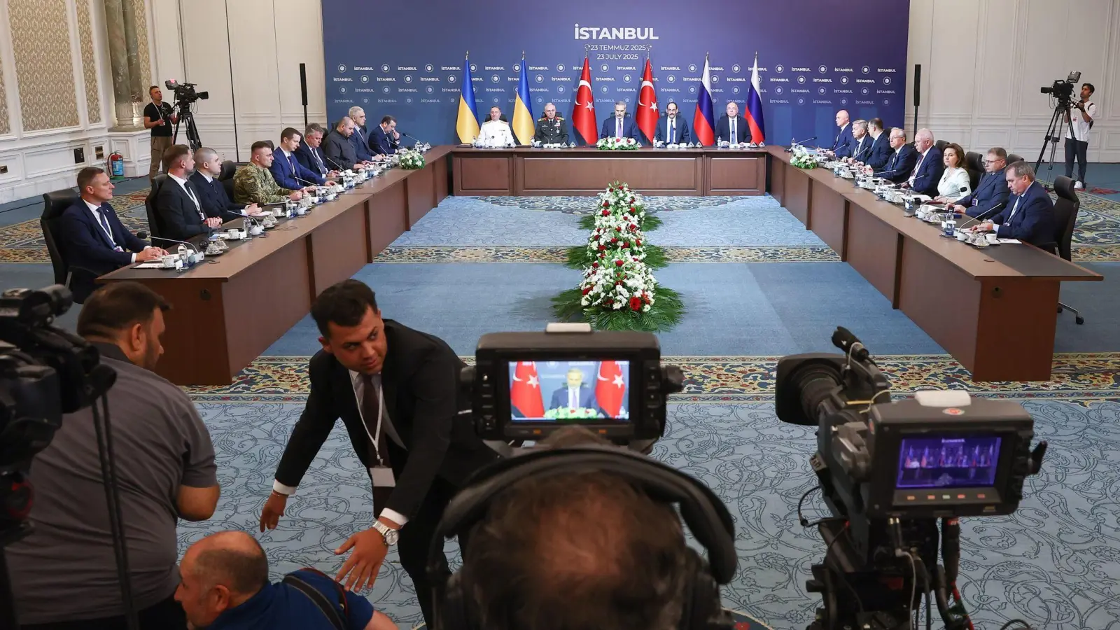 Zuletzt trafen sich Unterhändler Kiews und Moskaus im Sommer, um über Schritte zur Beendigung des Kriegs in der Ukraine zu sprechen. (Archivbild) (Foto: Alexander Ryumin/TASS via ZUMA Press/dpa)