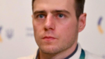 Der bei Olympia wegen seines Skeleton-Helmes ausgeschlossene Ukrainer Wladislaw Heraskewytsch ruft zu aktivem Protest bei den Paralympics auf. (Archivbild) (Foto: Peter Kneffel/dpa)