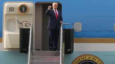 Trump verkündete eine Einigung bei seltenen Erden.  (Foto: Mark Schiefelbein/AP/dpa)