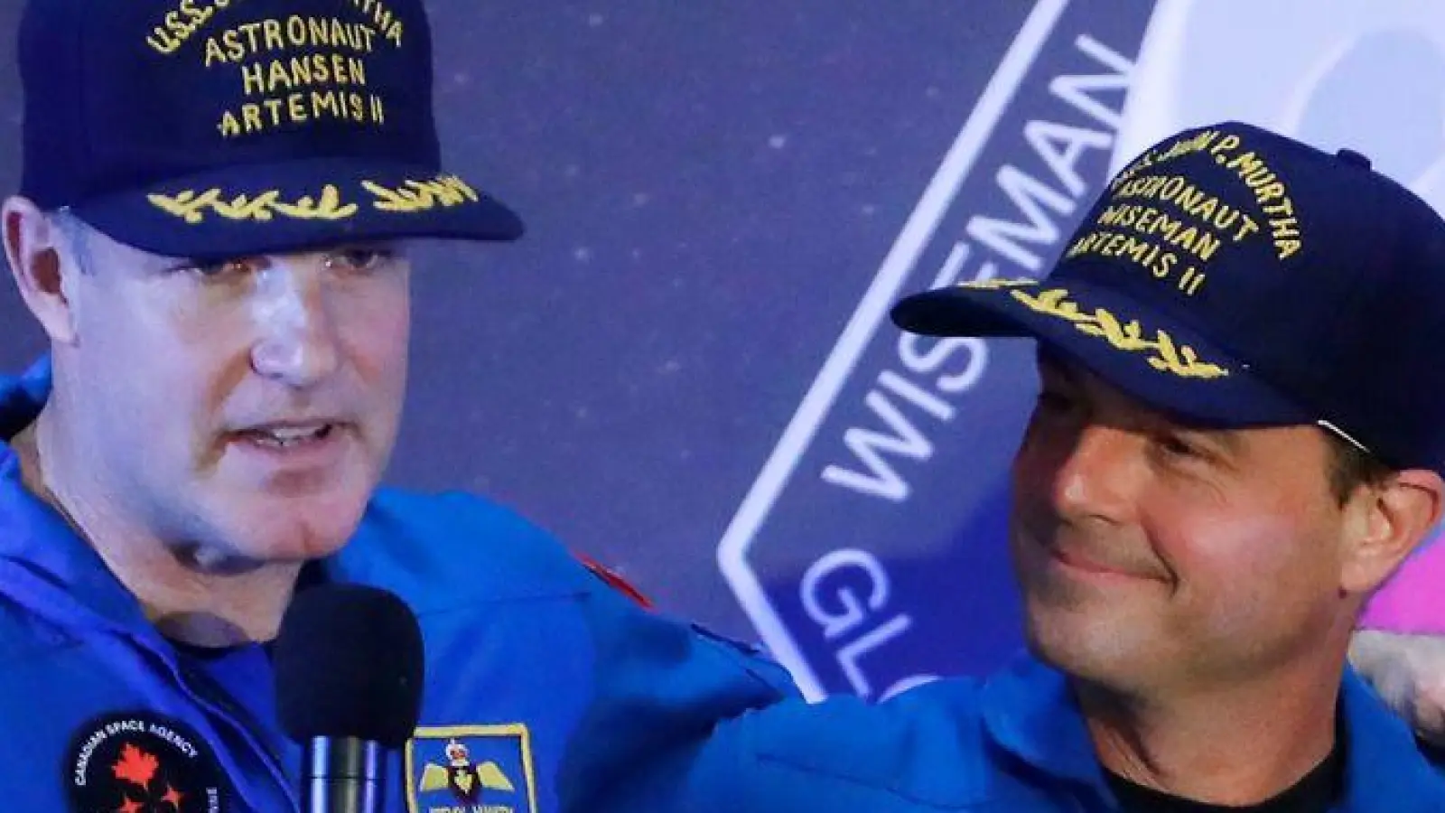 Die vier Astronauten wurden zurück in Houston gefeiert.  (Foto: Michael Wyke/AP/dpa)