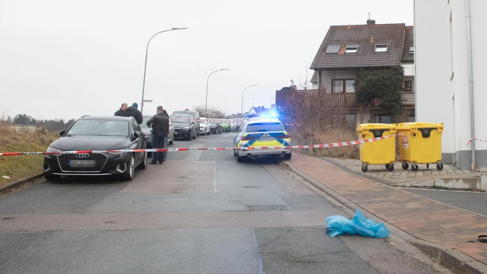 Der Tatort in der St.-Gundekar-Straße in Heilsbronn am 6. Februar: Der Auftrag dürfte über zwei Länder aus dem Ausland gekommen sein. (Foto: Evi Lemberger)