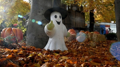 Halloween-Atmosphäre in München: Bavaria Filmstadt verwandelt sich zur Spooky Tour (Foto: Felix Hörhager/dpa)