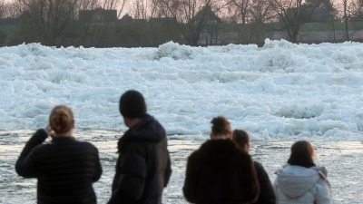 Eisschollen auf der Elbe (Foto: Bodo Marks/dpa)