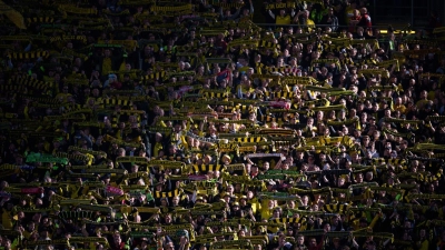 Die Dortmund-Fans bei einem Bundesliga-Spiel. (Archivbild) (Foto: Bernd Thissen/dpa)