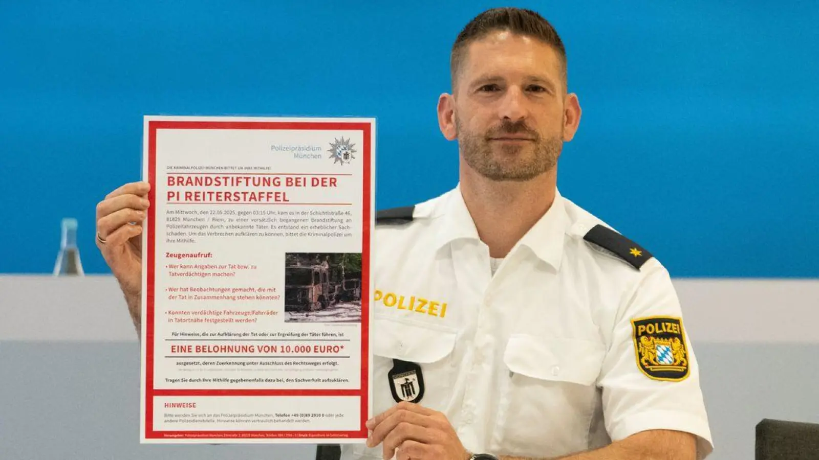 Fahndungsplakate und eine „Postwurfaktion” sollen bei der Suche nach den Tätern helfen. (Foto: Leonie Asendorpf/dpa)