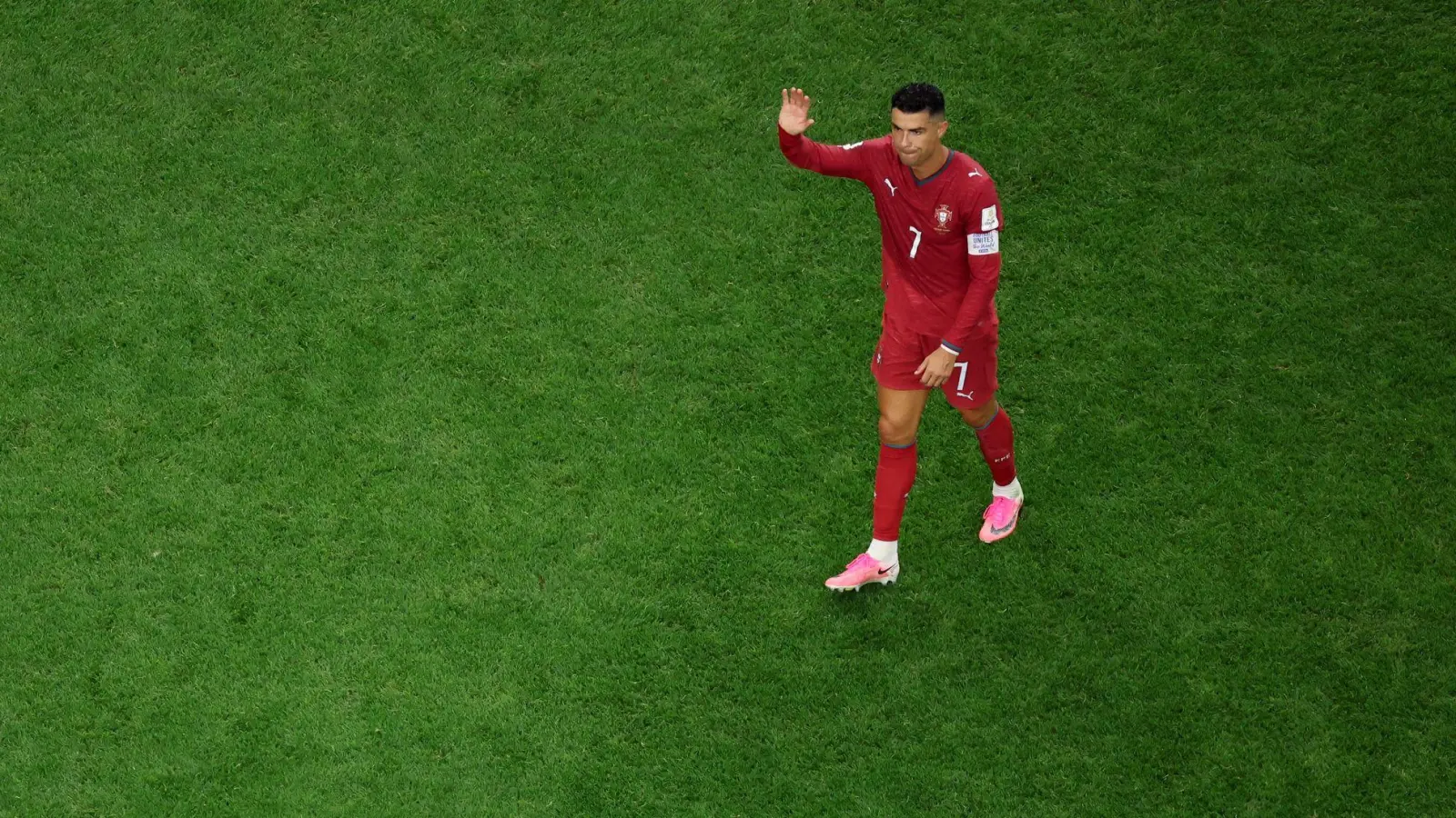 Cristiano Ronaldo nach Portugals WM-Aus gegen Spanien. (Foto: Sam Hodde/AP/dpa)