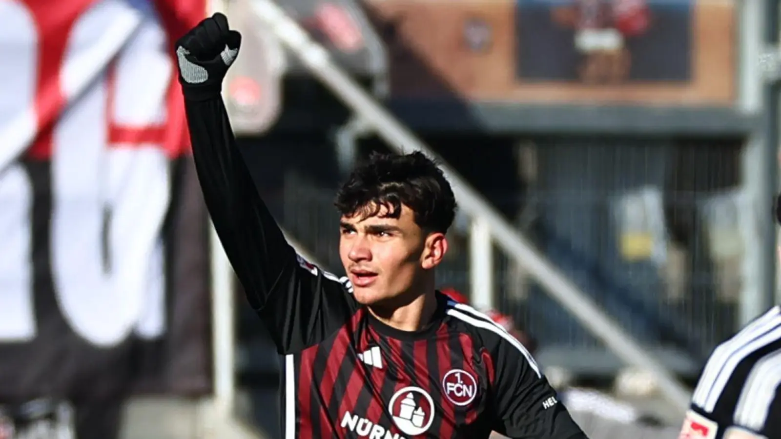 Can Uzun erzielte zwei Treffer für den 1. FC Nürnberg. (Foto: Daniel Karmann/dpa)