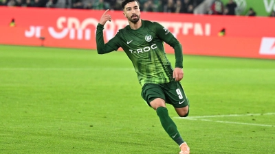 Mohamed Amoura jubelt (Foto: Swen Pförtner/dpa)