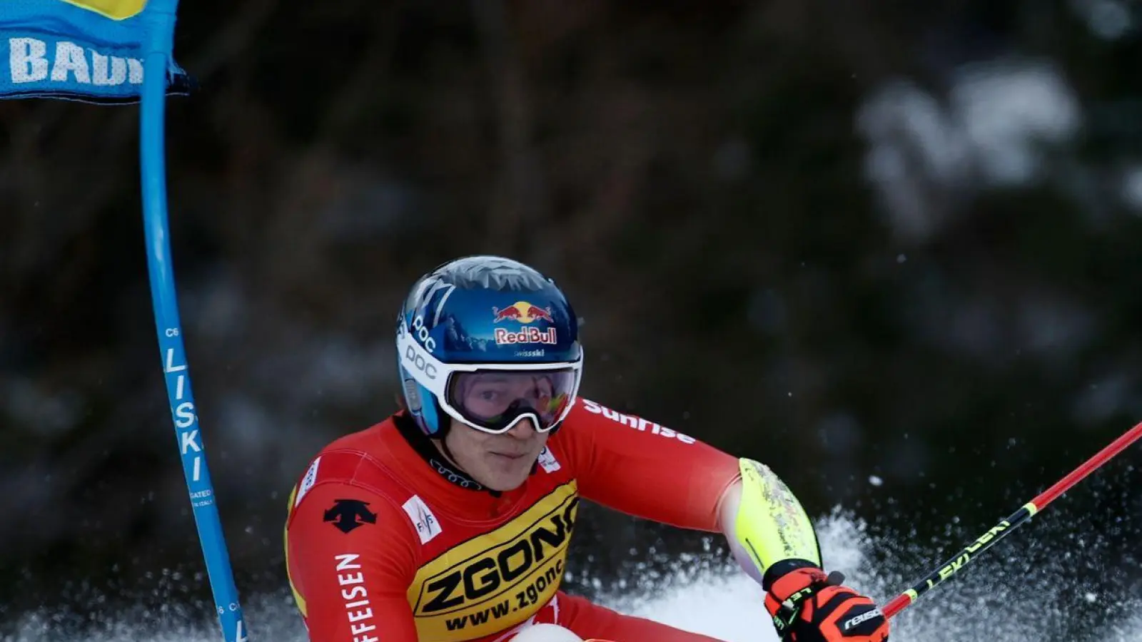 Marco Odermatt siegte in Alta Badia auch im Riesenslalom. (Foto: Gabriele Facciotti/AP/dpa)