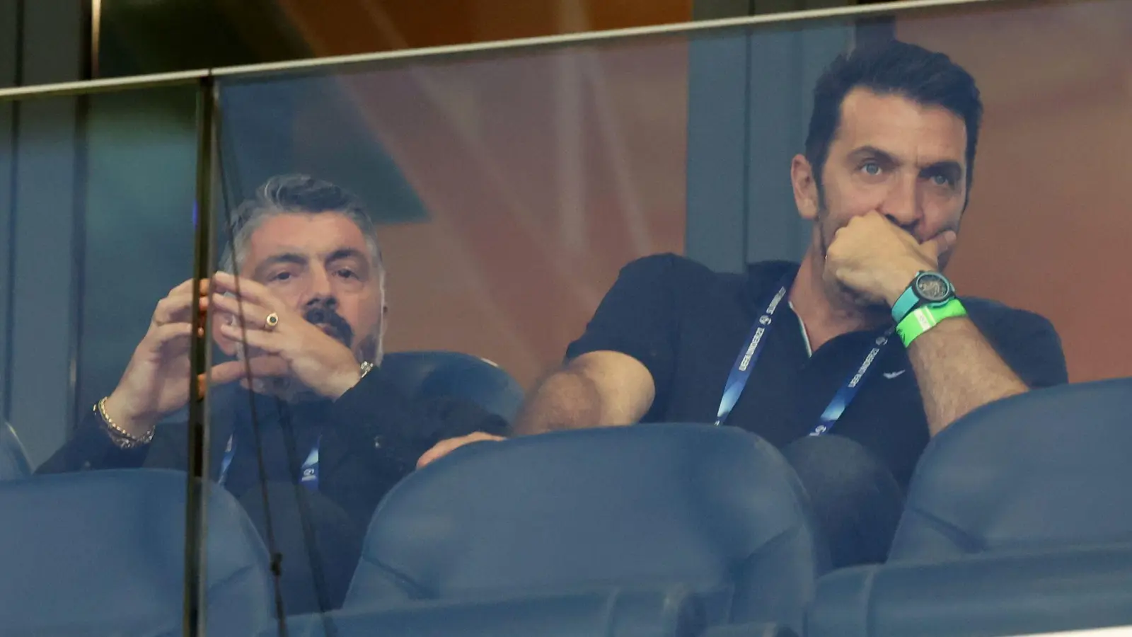 Nach dem Besuch von Italiens Nationalcoach Gennaro Gattuso (l) war die Frage, wann Julian Nagelsmann kommt. (Foto: Branislav Racko/dpa)