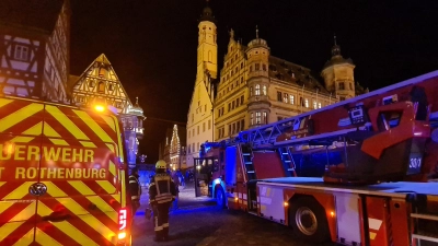 Die Feuerwehr war vorsorglich mit mehreren Fahrzeugen angerückt. Die Alarmierung erwies sich aber als unbegründet. (Foto: Margit Schwandt)