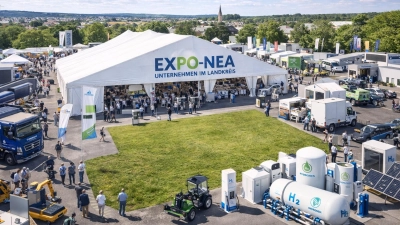 Mit diesem KI-generierten Bild hat das Landratsamt für die Wirtschaftsschau „EXPO” geworden, die nun aber wetterbedingt abgesagt wurde.  (Grafik: Landratsamt Neustadt/Aisch-Bad Windsheim)