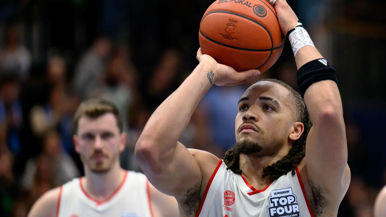 Carsen Edwards war gegen Paris bester Bayern-Werfer. (Foto: Hendrik Schmidt/dpa)