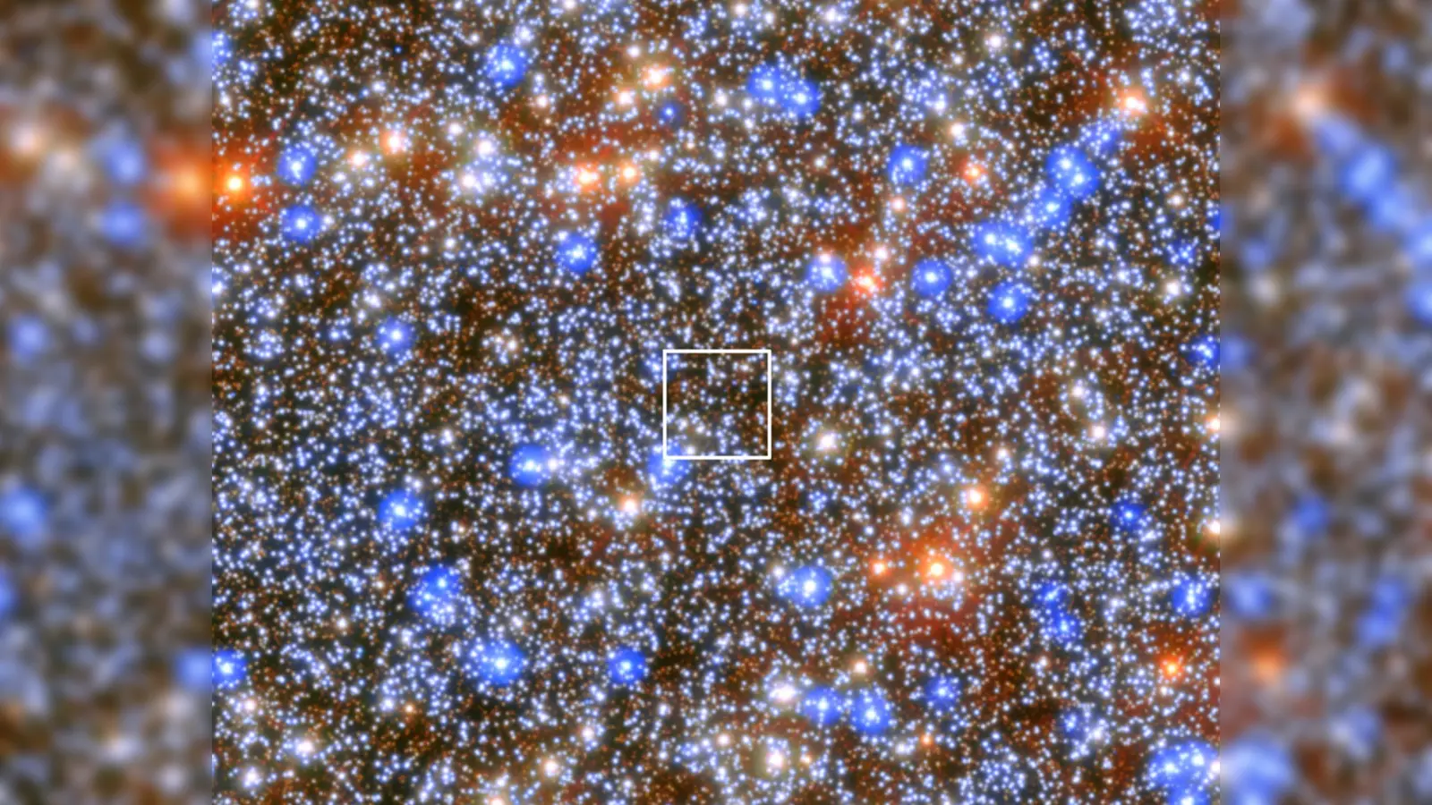 In diesem Feld befindet sich das entdeckte mittelschwere schwarze Loch.  (Foto: -/ESA/Hubble & NASA, M. Häberle (MPIA)/dpa)