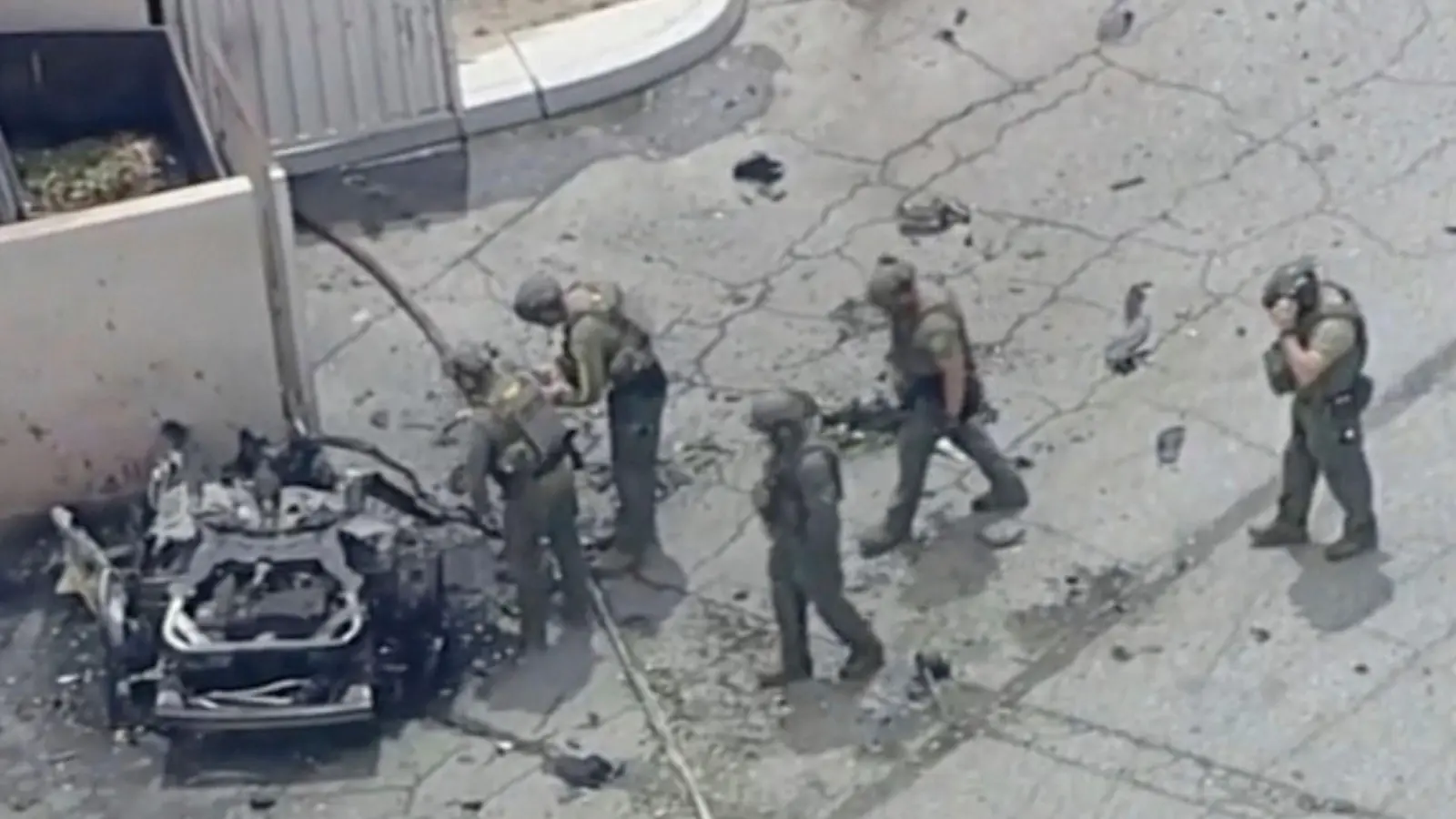 Die Identität des Todesopfers war zunächst nicht bekannt.  (Foto: -/ABC7 Los Angeles via AP/dpa)