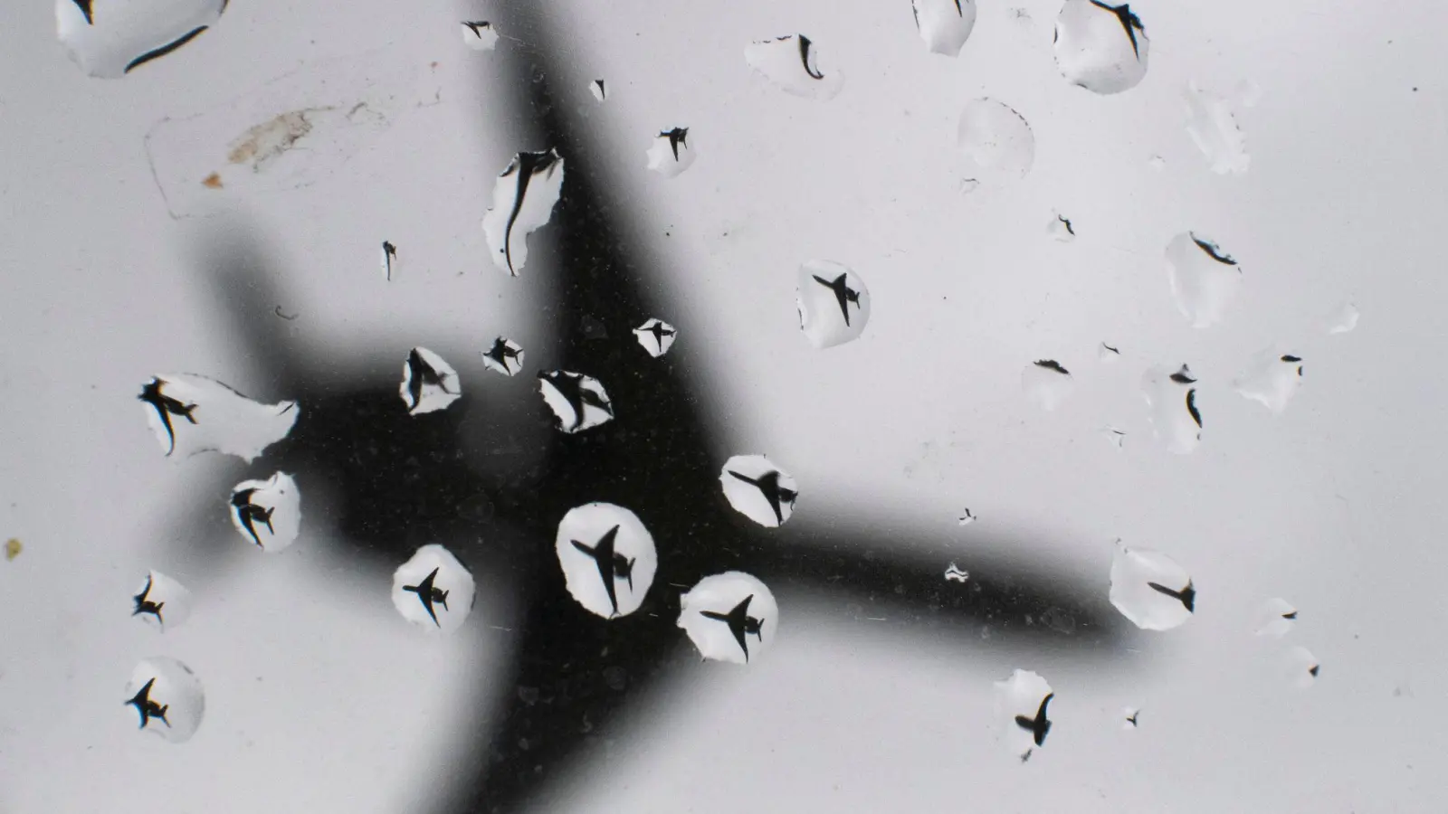 Ein Flugzeug landet bei Regenwetter. (Symbolbild) (Foto: Julian Stratenschulte/dpa)