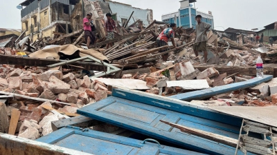 Die Zerstörung ist gewaltig. (Foto: Uncredited/AP/dpa)