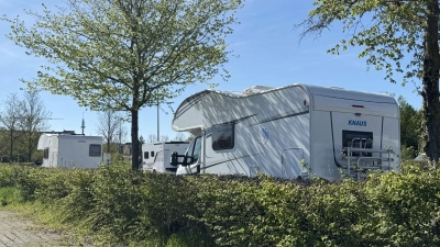 Ein Wohnmobilstellplatz, ähnlich diesem in Ansbach, ist zwischen Ornbau und dem Stadtteil Gern geplant. (Foto: Oliver Herbst)