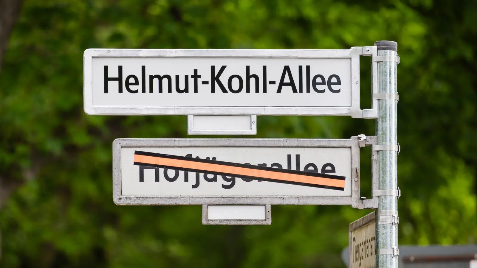 In Berlin trägt eine Allee nun den Namen von Helmut Kohl. (Foto: Christoph Soeder/dpa)