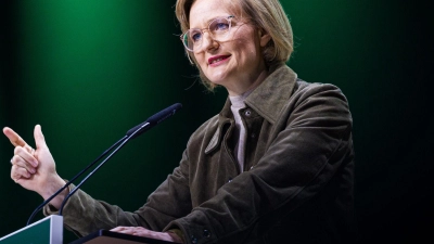 Grünen-Chefin Franziska Brantner spricht sich für mehr Unterstützung aus Deutschland für die Ukraine aus. (Archivbild) (Foto: Moritz Frankenberg/dpa)