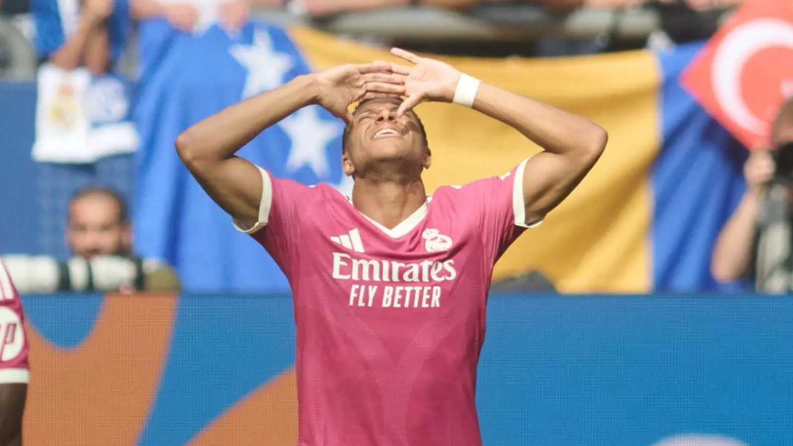 Kylian Mbappé erzielte die frühe Führung für Real Madrid.  (Foto: Bernd Thissen/dpa)