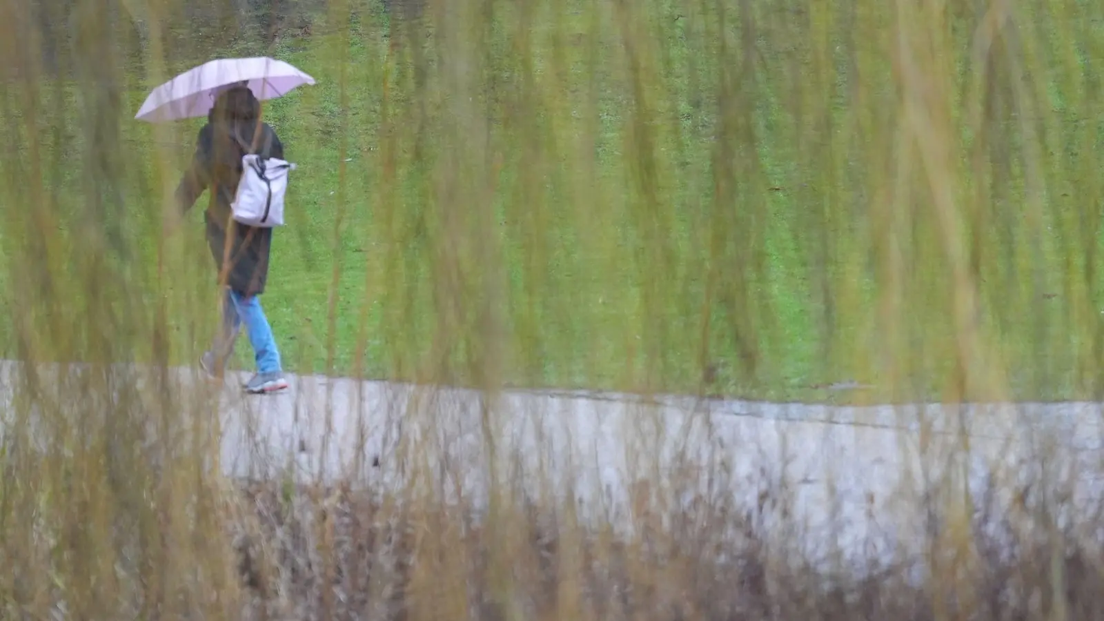 Wechselhaft wird das Wetter am Sonntag, es regnet und zeitweise kommt die Sonne heraus. (Foto: Marcus Brandt/dpa)