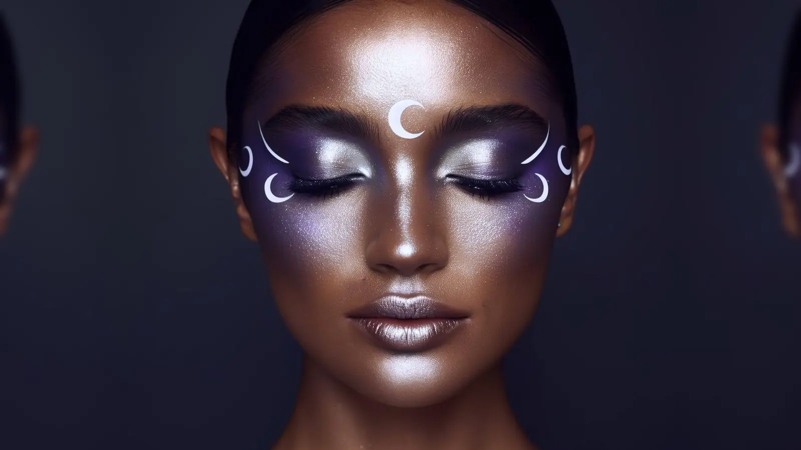 Silber- und Blautöne sowie feine Sternen- und Mondmotive verleihen dem Look eine mystische Ausstrahlung. (Foto: Lukas Wythe/dpa-tmn)