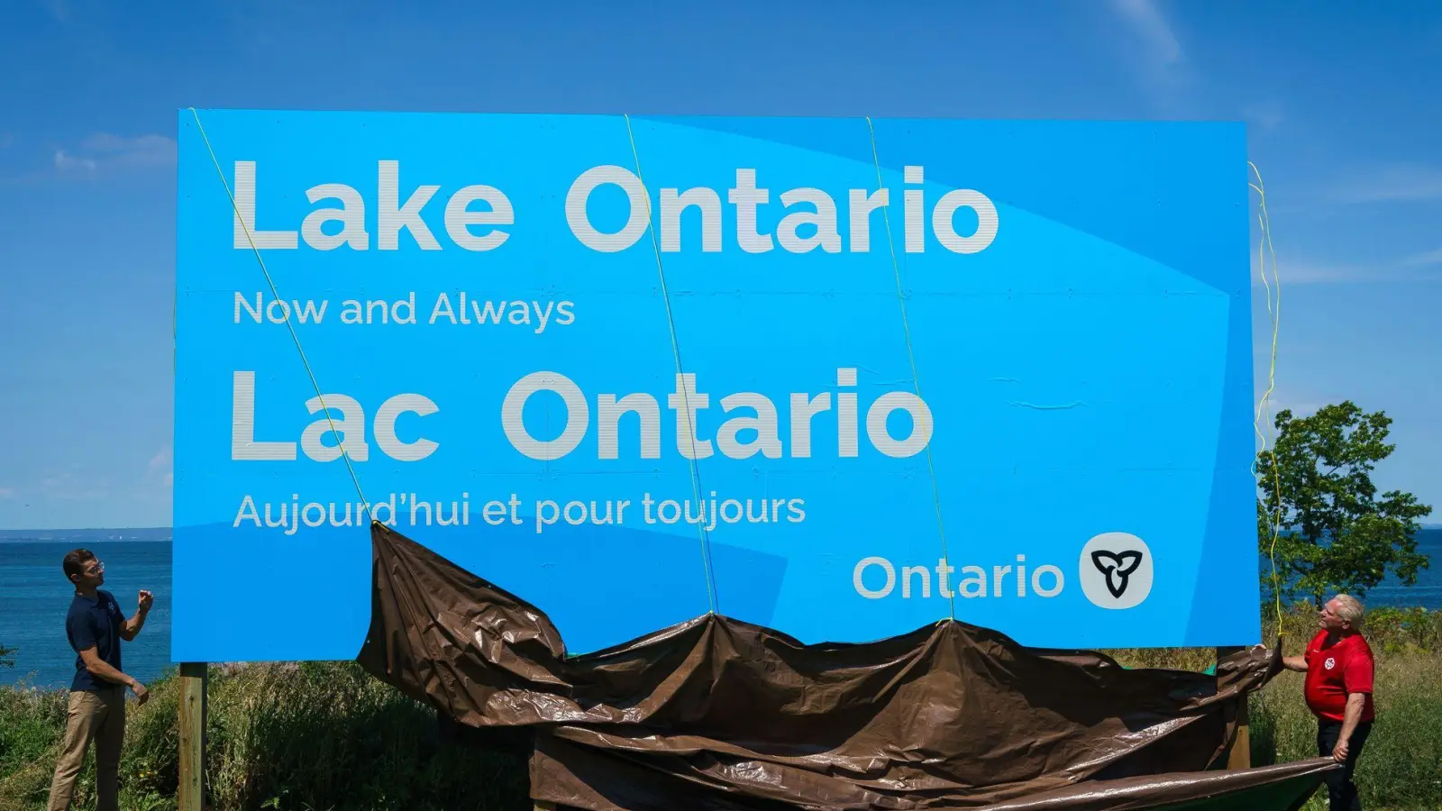 Für Doug Ford ist klar: Der Grenzsee wird immer Lake Ontario heißen.  (Foto: Keito Newman/The Canadian Press/AP/dpa)