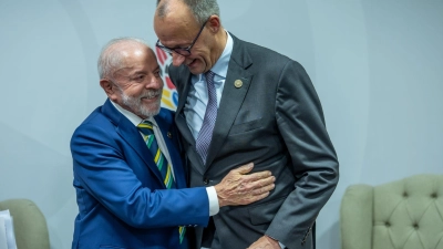 Der Brasilien-Besuch des Kanzlers im November hatte für Verstimmungen gesorgt, auf die dann aber die Versöhnung folgte, (Foto: Michael Kappeler/dpa-pool/dpa)