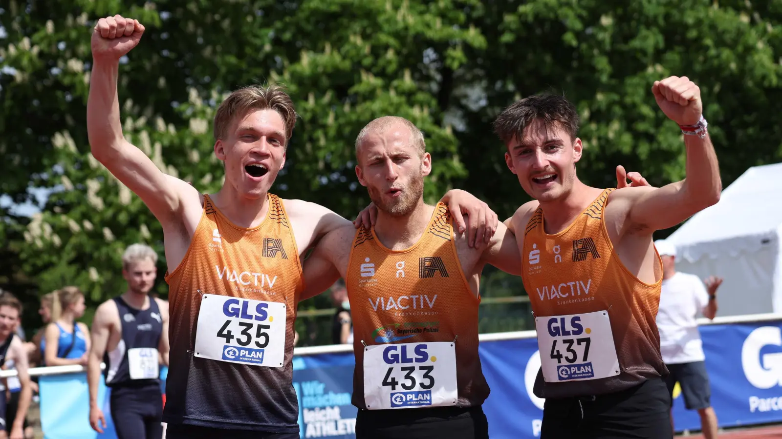 Schnelles Trio: Jakob Dieterich, Florian Bremm und Maximilian Berger (von links). (Foto: Theo Kiefner)
