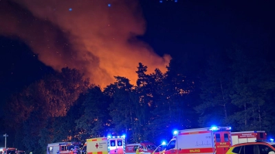 In Nürnberg brennt ein Waldstück.  (Foto: Sven Grundmann/NEWS5/dpa)