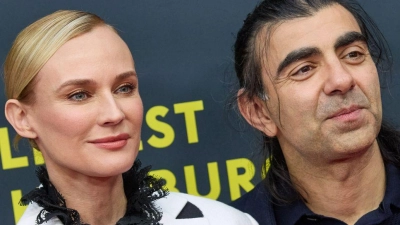 Diane Kruger und Fatih Akin bei der „Amrum“-Deutschlandpremiere in Hamburg Ende September. (Archivbild) (Foto: Georg Wendt/dpa)